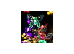 9130872389895 - Solar Lichterkette Solar Lichterkette Multicolor Outdoor 65m 30 Solar led Schmetterlings Lichter mit 8 Leuchtmodi led Schmetterlings Lichterkette