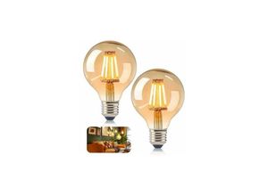 9130872391478 - Jkwg E27 Vintage-Glühbirne Edison-Lampe Retro-LED-Vintage-Glühbirne G80 dekorative 4-W-Antik-Glühbirnen warmweißes Licht ideal für nostalgische