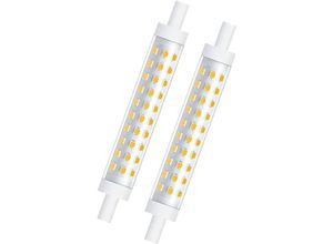 9130933715090 - 2er-Pack 10 w R7s dimmbare LED-Lampen 118 mm Warmweiß 3000 k 100 w Halogenäquivalent doppelseitiger linearer Reflektor für Garten öffentliche