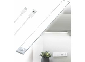 9130933736651 - KZQ - usb wiederaufladbare LED-Unterschrank-Küchenleuchte mit Bewegungssensor – dimmbare Beleuchtung verwendet für Innentreppen