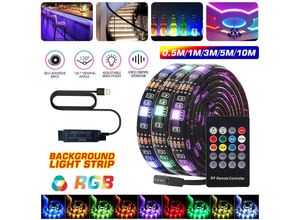 9137784894707 - 5m rgb LED-Streifen Leiste rgb led Band WiFi app Controller Nachbildung wasserdicht Fantablau