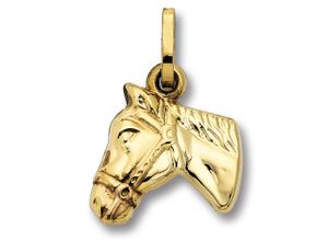 9145546194514 - Ketten-Anhänger Pferd Anhänger aus 333 Gelbgold Schmuckanhänger Gr Damen Pferd Gelbgold 333 goldfarben (gold) Mädchen Damen Gold Schmuck Pferd