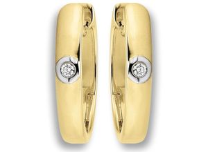 9145546196877 - Paar Creolen 002 ct Diamant Brillant Ohrringe aus 585 Gelbgold Gr Damen 002 ct mit Diamant Diamanten goldfarben (gold) Damen Creolen Gold Schmuck