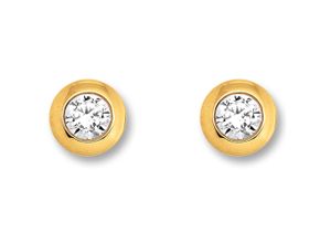 9145546198949 - Paar Ohrhänger Zirkonia Zarge Ohrringe Ohrstecker aus 333 Gelbgold Gr Damen Gelbgold 333 goldfarben (gold) Damen Ohrhänger Gold Schmuck Zarge