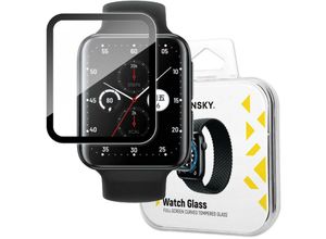 9145576261828 - Schutzglas Full Glue kompatibel mit Oppo Watch 2 (42mm) Schwarz