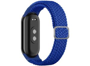 9145576279342 - Cofi 1453 - Geflochtenes Stoffarmband kompatibel mit Xiaomi Mi Band 8 Armband Blau