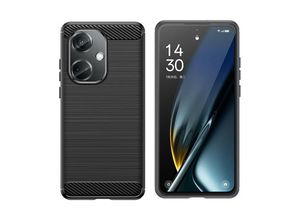 9145576282557 - Markenlos - Carbon Case kompatibel mit OnePlus Nord CE3 5G   Oppo K11 5G flexible Silikon-Carbon-Hülle schwarz - Schwarz