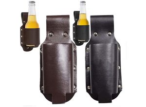 9149769061394 - 2er-Pack Getränkedosen-Bierkiste tragbare Bierkiste klassische Bierkiste für Bier Dosen Trinkwasser usw (Braun und Schwarz) - Minkurow