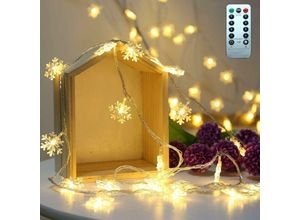 9155505007083 - 3M 20LED Lichterketten 8 Arbeitsmodi Lichterkette für Außen Innen Schlafzimmer Weihnachten Balkon Bäume Hochzeiten Partys Hausgarten am Abend