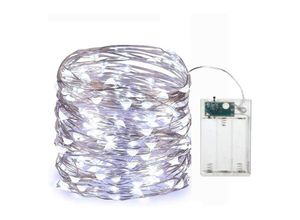 9155505007175 - Lycxames - 100 led Lichterketten Batteriebetriebene Mini led Lichterkette 10M Innen- und Außendekoration Licht für Schlafzimmer Weihnachten Hochzeit