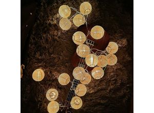 9155505008004 - Solar Lichterkette led Außen 3M20 led Wasserdicht Beleuchtung Dekoration Lichter für Garten Balkon Hof Party Hochzeit Weihnachten(weiß)