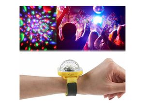 9155505009735 - LED-Sternenhimmel-Projektor Galaxy-Projektionslicht Disco-Armbandlicht für Kinder Partykugellampe Farbwechsel-Nachtlicht (Gelb)