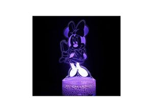 9155505010045 - Lycxames - 3D-Nachtlampe Minnie Maus d Spielzeug Nachtlicht 3D Nachtlicht für KinderGeschenke Spielzeug für Jungen Mädchen