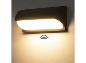 9155505012469 - 18W Außenwandleuchte mit Bewegungssensor 3000K Warmweiß Außenwandleuchte IP65 Radar Außenlampe Wandleuchte für Straßen Gärten Terrassen Garagen