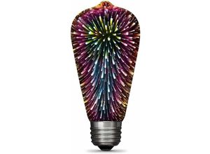 9155505014982 - Lycxames - Feuerwerk Glühbirne 5W E27 LED-Glühbirnen Edison Classic 3D-Feuerwerk LED-Licht Dekorative Stimmungslichter für Bar Cafe (ST64)