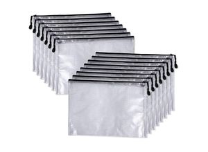 9155505057750 - 10 Stück A4-Aktentaschen PVC-Reißverschluss-Aktentaschen transparente Kunststoff-Reißverschlusstaschen Ordnerdokumente für Reisebürobedarf – 9155505057750 - 10 Stück A4-Aktentaschen PVC-Reißverschluss-Aktentaschen transparente Kunststoff-Reißverschlusstaschen Ordnerdokumente für Reisebürobedarf –