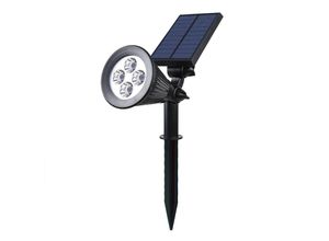 9168919569894 - Solarstrahler 4 LEDs für den Außenbereich wasserdicht weißes Licht 2-in-1 Kunststoff integriert 2 w weiß 29 x 95 x 34 cm (1 Stück)