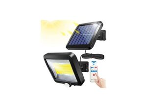 9168919569986 - Memkey - Solarlampe für den Außenbereich Solarleuchte mit Fernbedienung wasserdichter Bewegungsmelder 100 LEDs leistungsstarke Außen-Solarlampe