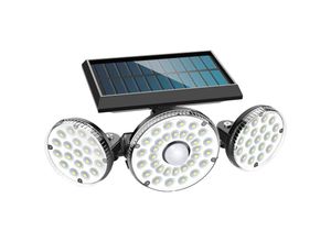 9168919570005 - Solarleuchte Aussen 70 led Solarleuchte Aussen mit Bewegungsmelder IP65 Wasserdicht 360° Drehbare Solarwandleuchte für Gartenbalkone