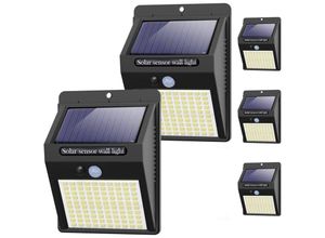 9168919570074 - Memkey - 5er-Pack】Solarlampe für den Außenbereich 3 Modi Außenlampe Bewegungsmelder 100 LEDs wasserdichte Solarleuchte Außenbeleuchtung