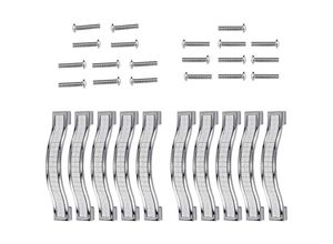 9168919573716 - Memkey - 5er-Pack Schubladengriffe aus legiertem Kristall-Strasssteinen für Kommode Küchenschrank Schrank (Silber) 96 mm – 10 Stück