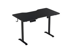 9178524702548 - Höhenverstellbarer Schreibtisch mit Desktop 120x60cm Ergonomischer Tischplatte mit Memory-Steuerung Schwarz - Vingo