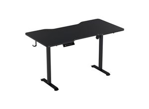 9178524702555 - Höhenverstellbarer Schreibtisch mit Desktop 140x60cm Ergonomischer Tischplatte mit Memory-Steuerung Schwarz - Vingo