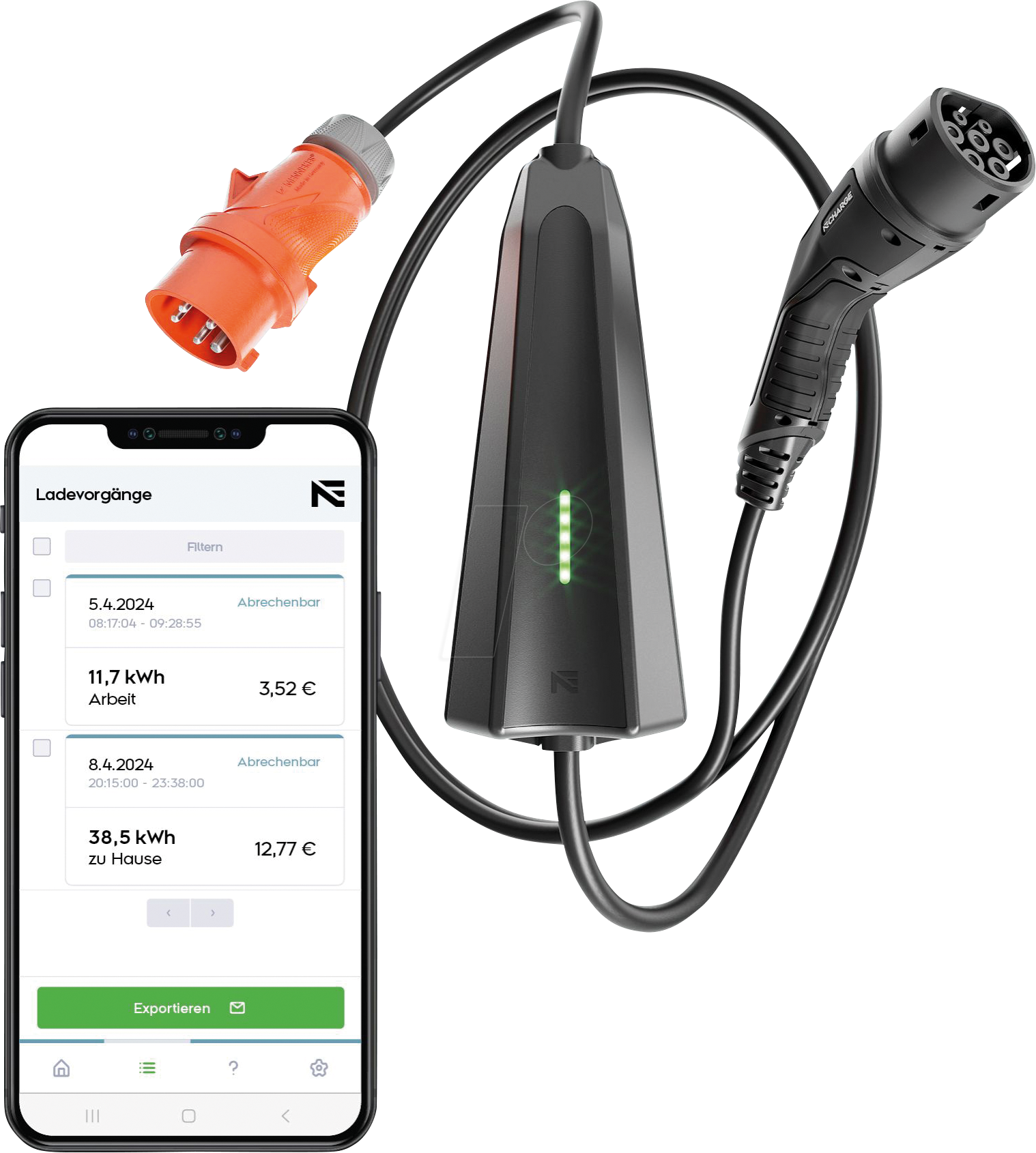 9180011160021 - PRO - Mobiles Ladegerät NEcharge PRO 11 kW 5 m 16 A App