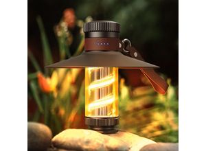 9300920742112 - Wiederaufladbare Campinglaterne LED-Retro-wiederaufladbare Campinglampe 4 Modi stufenlose Dimmung Helligkeit wasserdicht für den Außenbereich