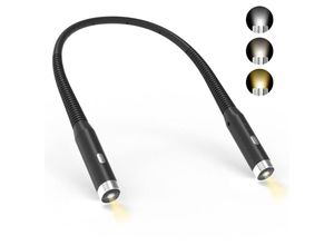 9300920745335 - Memkey - Nacken-Leselampe wiederaufladbare Leseleuchte 3 einstellbare Helligkeitsstufen 360° faltbar USB-LED-Leseleuchte für Reisen Stricken