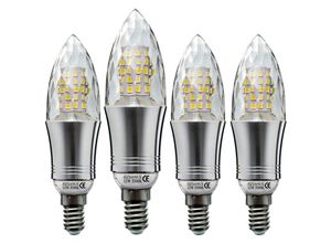 9300920746660 - Memkey - 4er-Set E14 12W kerzenförmige LED-Glühbirne 100W-äquivalente Glühlampe warmweißes Licht kleine Kerzenbirne mit Edison-Schraube