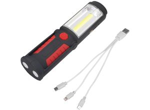 9302366297126 - Memkey - Freihändige wiederaufladbare LED-Taschenlampe 3 w 2-in-1-COB-LED-Handtaschenlampe für Camping Wandern Auto Garage Werkstatt zwei