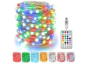 9302366308990 - Lichterkette 10 m 100 LEDs wasserdichte Lichterkette Innen- und Außenleuchte romantische Dekoration für Weihnachten Urlaub Schlafzimmer 9302366308990 - Lichterkette 10 m 100 LEDs wasserdichte Lichterkette Innen- und Außenleuchte romantische Dekoration für Weihnachten Urlaub Schlafzimmer