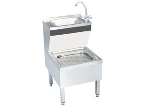 9302418952034 - Maisonchic - Gastro-HandWaschbecken Aufsatzwaschbecken Waschschale Spülbecken Premium Waschtisch Premium mit Wasserhahn Freistehend Edelstahl