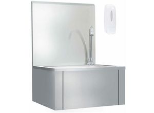 9302418952058 - Maisonchic - HandWaschbecken Aufsatzwaschbecken Waschschale Spülbecken Premium mit Wasserhahn und Seifenspender Edelstahl JSHD612864