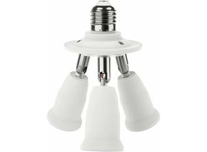 9309780317799 - 3-in-1 E27-Sockel-Adapter-Splitter E27-Standard-LED-Lampen Konverterhalter Kronleuchter-Fassung mit 360 Grad 180° verstellbar - Lycxames