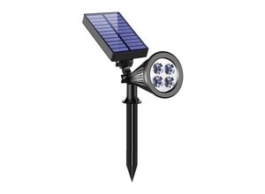 9309986207894 - Wasserdichter Solarstrahler für den Außenbereich – 4 weiße LEDs – 60° drehbarer Kopf - Csparkv