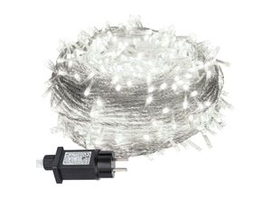 9311835559917 - Swanew - 100M 500 led Lichterkette 8 Lichtmodi Wasserdicht Party Garten Strom Beleuchtung Innen Außen Weihnachten Hochzeit Deko Kaltweiß