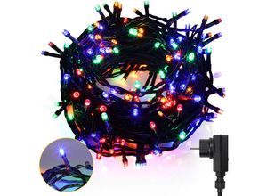 9311835559962 - Swanew - 10M 100 led Lichterkette 8 Lichtmodi Wasserdicht Party Garten Beleuchtung Innen Außen Weihnachten Hochzeit Deko Kaltweiß