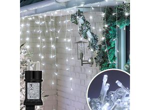 9311835560579 - LED-Lichterkette Eisregen LED-Lichtervorhang für Außen Innen Lichterkettenvorhang mit 8 Modi IP44 Wasserfest Weihnachtsdeko aussen Party Garten 10M