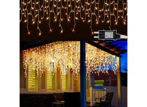 9311835560609 - SWANEW LED-Lichterkette Eisregen LED-Lichtervorhang für Außen Innen Lichterkettenvorhang mit 8 Modi IP44 Wasserfest Weihnachtsdeko aussen Party