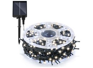 9311835562894 - SWANEW 100M 1000 LED Solaire Guirlande lumineuse Noël IP44 8 modes décoration de fête Extérieur Intérieur Jardin pour Noël anniversaire mariage blanc