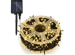 9311835563952 - 100M 100 led Solar Lichterkette IP44 8 Modi Innen Außen WeihnachtenParty Garten Hochzeit Wasserdicht Beleuchtung Deko Warmweiß - Swanew