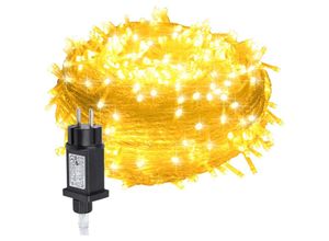 9311835579359 - 100M 400 led Lichterkette 8 Lichtmodi Wasserdicht Party Garten Strom Beleuchtung Innen Außen Weihnachten Hochzeit Deko Warmweiß - Vingo