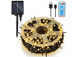 9311835580355 - Solar Lichterkette Lichtschlauch led Lichterkette led Lichtervorhang Party Garten Innen Außen Deko Weihnachtsbeleuchtung 100M 1000LEDs Warmweiß