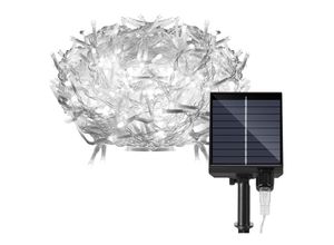 9311835580577 - LED Solar Lichterkette LED Lichtervorhang Weihnachtsbeleuchtung Wasserdicht Außen Garten Hochzeit Party Weihnachten Deko 2x 5M 198LEDs Kaltweiß