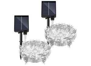 9311835580591 - Led Solar Lichterkette led Lichtervorhang Weihnachtsbeleuchtung Wasserdicht Außen Garten Hochzeit Party Weihnachten Deko 2x 15M 600LEDs Kaltweiß