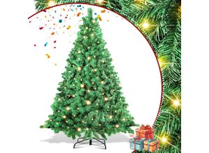 9311835652045 - 180cm Künstlicher Weihnachtsbaum mit Beleuchtung led Tannenbaum für Weihnachten-Dekoration aus pe und pvc(ø ca 115 cm) mit 860 Spitzen - Jopassy