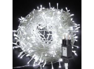 9311835654506 - Jopassy - 30M 300 led Lichterkette 8 Lichtmodi Wasserdicht Party Garten Strom Beleuchtung Innen Außen Weihnachten Hochzeit Deko Kaltweiß