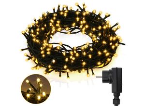 9311835654582 - 10M 100 led Lichterkette 8 Lichtmodi Wasserdicht Party Garten Beleuchtung Innen Außen Weihnachten Hochzeit Deko Warmweiß - Jopassy